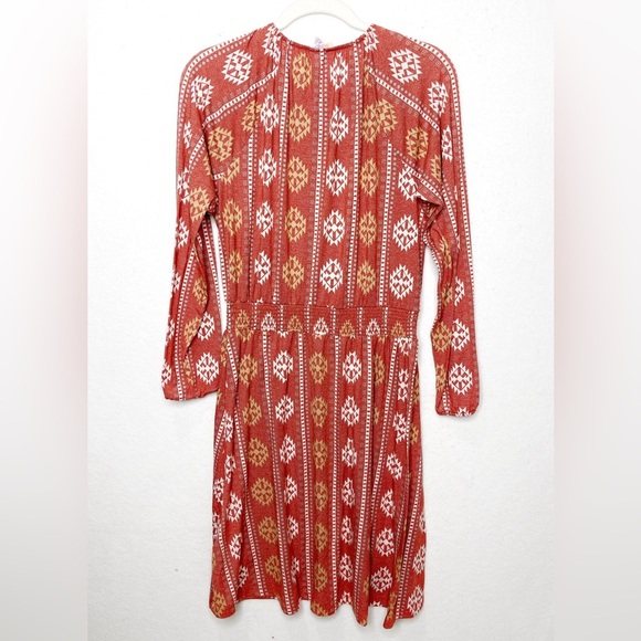 LulaRoe Jody Faux Wrap Dress Aztec Boho Print Size Medium - Picture 2 of 5